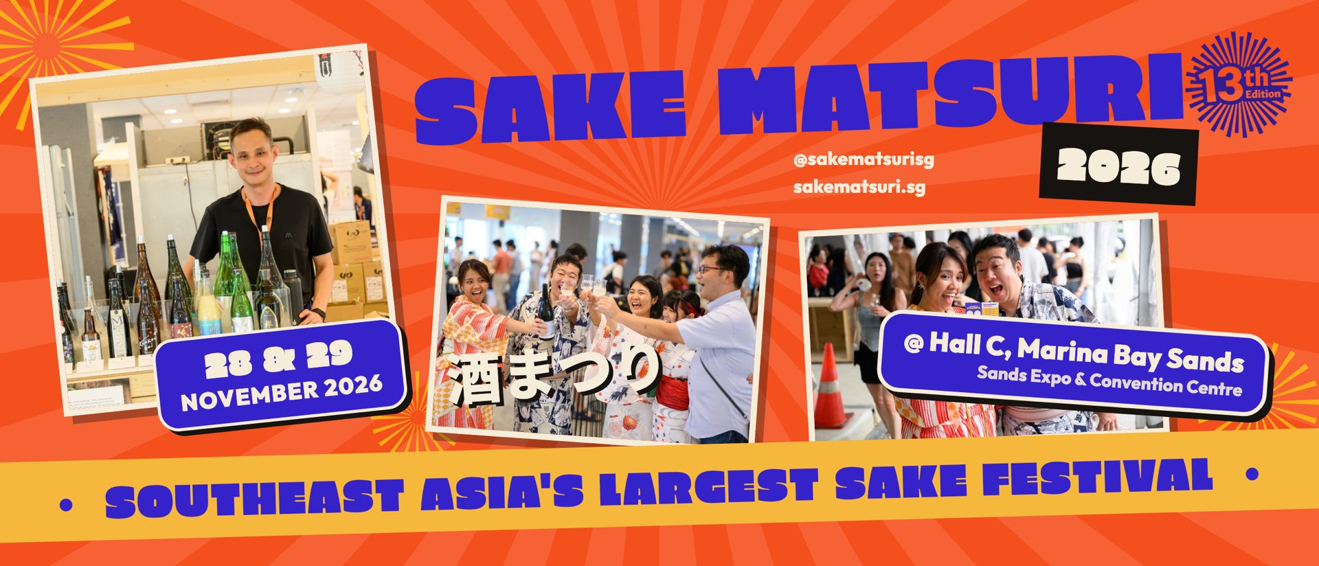 Sake Matsuri 13th Edition, 28 & 29 November 2026 at Hall C, Marina Bay Sands